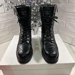 Dior Black Combat & Moto Boots